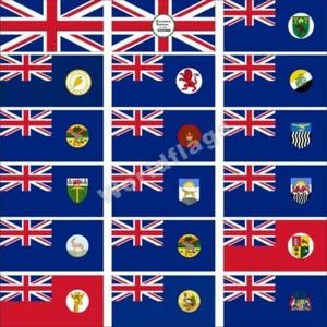 Drapeau britannique 3 x 6 pieds Afrique Cameroun Gambie Nigeria Rhodésie Nyassaland Ouganda - Photo 1 sur 26