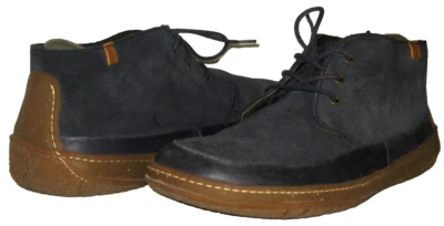 Women EL NATURALISTA Blue Leather & Suede Ankle Chukka Lace-Up Boots 41/10-10.5 - Image 1 of 4