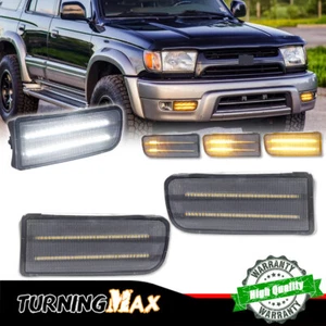 For 1999-2002 Toyota 4Runner Clear LED Bumper Lights DRL Turn Signal Lamps 99-02 - Picture 1 of 12