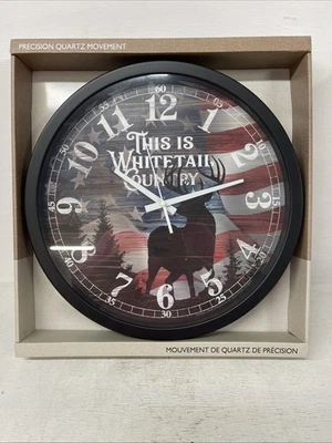 “This Is Whitetail Country” Precision Quartz Movement Clock - NEW - Image 1 of 4