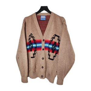 Cárdigan Navajo Azteca De Colección Pendleton Alta Calidad Western Wear Lana Talla L Años 70/80 - Imagen 1 de 9