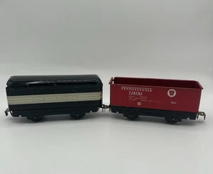 Vintage Marx Spur O Blechzüge 2 Stk. Red Pennsylvania Black New York Central - Bild 1 von 15