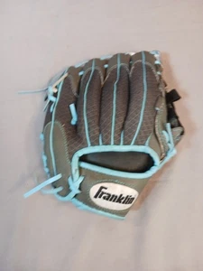 Franklin Youth T-BALL BASEBALL GLOVE 10.5" Infinite SHOK SORB 22750 BLUE GREY RH - Picture 1 of 10