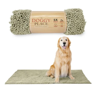 Alfombra de microfibra para perros para patas fangosas, avena 60" x 36" - antideslizante, absorbente y... Foto 1 de 4