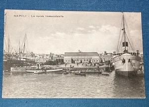 C34 Antique Early 1900s Postcard Napoli Naples Italy La Nuova Immacolatella - Picture 1 of 4