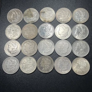 US Morgan Silver Dollar - Roll of 20 coins - Cull VG Details - Pre 1921 - Picture 1 of 5