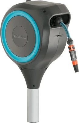 GARDENA 18604 | Carrete de manguera de jardín retráctil automático de 50' x 1/2" para exteriores de nosotros Foto 1 de 4