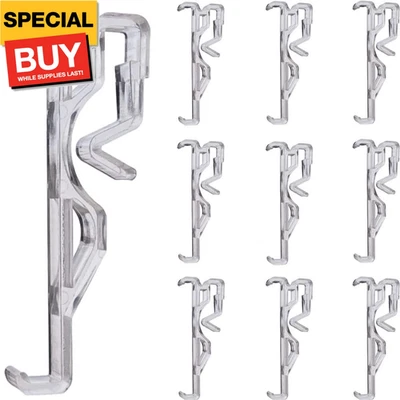 Valance Clips 10Pcs 2.5Inch Clear Plastic Hidden Retainer Holder Clip for Wi… Foto 1 de 4