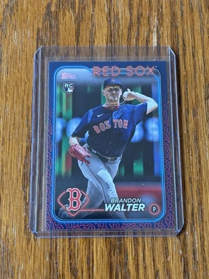 2024 Topps #193 Brandon Walter Rookie Card Team Logo Parallel Boston Red Sox - Image 1 of 2
