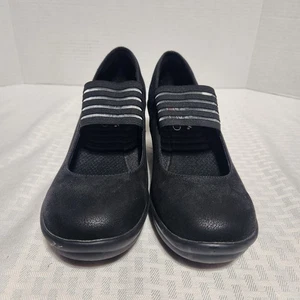 Skechers Wedge Shoes Womens Size 7.5 Black Rumblers Odyssey Mary Jane 44798 - Picture 1 of 10