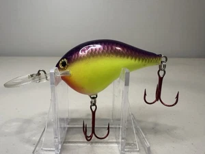 Señuelo de pesca descontinuado Rapala DT-10 DT10 CPS Chartreuse púrpura brillante - Imagen 1 de 7