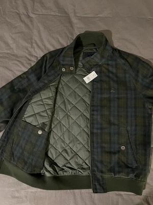 Chaqueta Bomber Brooks Brothers Para Hombre Nueva Talla Mediana Calce Ajustado Foto 1 de 4