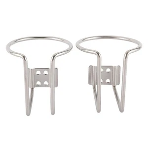 2x Cup Stainless Steel Boat Drink Holder Truck Ring Holders Car Marine GF QH _pu - Picture 1 of 9