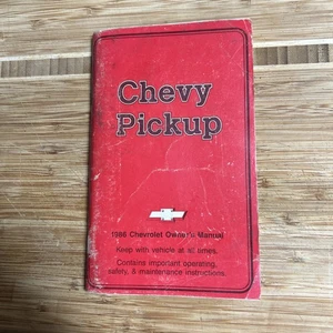 Chevrolet 1986 camioneta pickup Silverado C/K K10 K20 10 20 manual del propietario original - Imagen 1 de 3