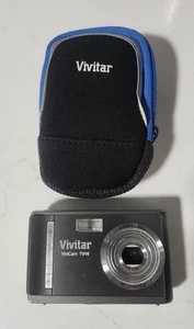 Vivitar ViviCam T016 schwarz 12,1 MP Megapixel Digitalkamera silber *getestet - Bild 1 von 7