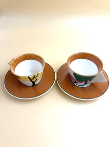 2er Set Vintage 1993 Clarice Cliff Autumn Teetassen & Untertassen MMA - Bild 1 von 10