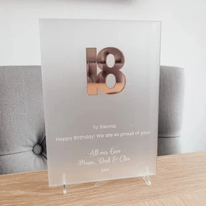 Luxury Personalised Birthday Card- Any Age- 16th, 30th, 50th etc... - Picture 1 of 5