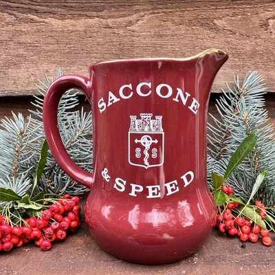 Vintage SACCONE & SPEED Water Jug Pitcher Barware Pub Home Bar Retro Display - Image 1 of 4