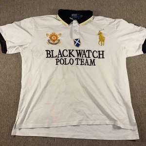 Polo Ralph Lauren Negro Reloj Polo Equipo Camisa XXL Blanco - Imagen 1 de 10