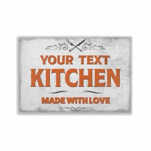 Personalized Made With Love Vintage Rustic Over White METAL SIGN or DECAL - Picture 1 of 12