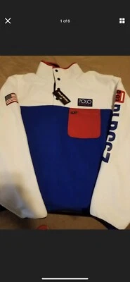 Polo Ralph Lauren Sport Hi Tech RLPC67 P-93 blanco azul polar XL Foto 1 de 4