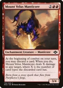MOUNT VELUS MANTICORE Magic Cards MTG NM-M MODERN HORIZONS 2 COMMON FOIL - Picture 1 of 1