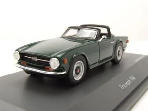 Triumph TR6 Abierto Surrey Top 1968 British Racing Verde Modelo 1:43 Schuco - Imagen 1 de 9