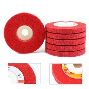 4" Nylon Fiber Disc Buffing Wheel Polishing Disk For Angle Grinder Tool 1/3/5PCS - Picture 1 of 8