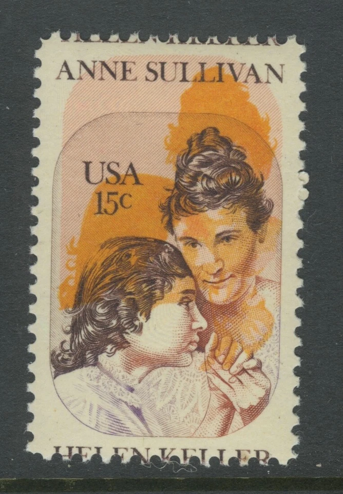#1824 Helen Keller/Anne Sullivan MAJOR COLOR SHIFT  ERROR MINT NEVER HINGED - Image 1 of 1