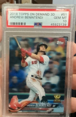 2018 Topps On Demand 3D #51 Andrew Benintendi PSA 10 Gem Mint Card SP PR 269 - Image 1 of 2
