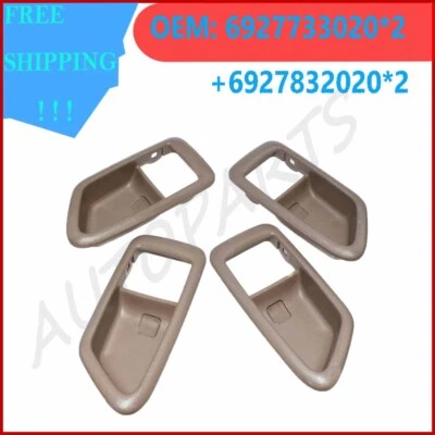 69277-33020 4 Pcs Inside Interior Door Handle Front Rear LH RH Beige For Toyota Foto 1 de 4