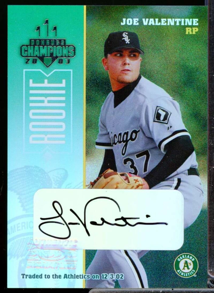 Joe Valentine /475 Card 2003 Donruss Champions Rookie Autographs #290  - Image 1 of 2