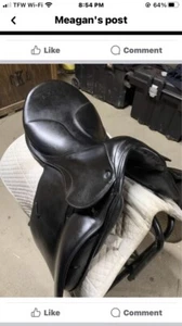Actually Was “Boyd Martin’s” Stubben Genesis Deluxe DressageSaddle 18in 27cn - Picture 1 of 8