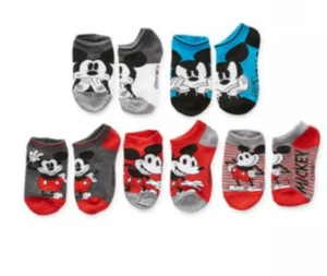 Disney Mickey Mouse Boys' 5-Pack Ankle Socks - Picture 1 of 4