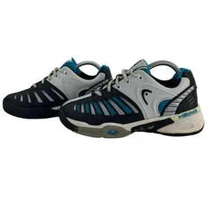 Retro HEAD Prestige Pro II Lace Up White Blue Tennis Trainers Shoes | UK 5 - Picture 1 of 6