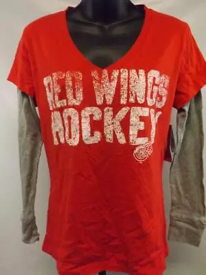 New Detroit Red Wings Womens Sizes M-L Red G-III Shirt - Image 1 of 3