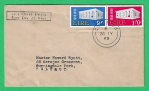 QEII - IRLAND - ERSTER AUSGABETAG AUF BRIEF - EUROPA - 28. APRIL 1969 - Bild 1 von 1