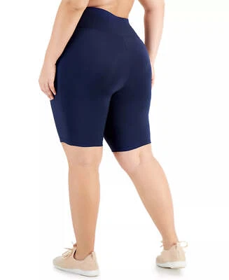 Pantalones cortos de bicicleta ID Ideology para mujer talla grande, Indigo Sea, 1X Foto 1 de 2