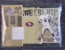 2005 Donruss Classics Steve Young VIP Membership Game Used Jersey #/150 49ers