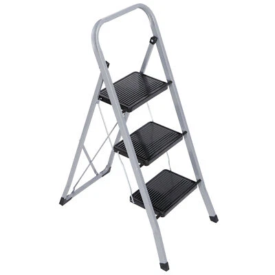 3 Step Ladder Folding Step Stool Safety Tread for Home Use 300Lb Load Anti-Slip - Image 1 of 4