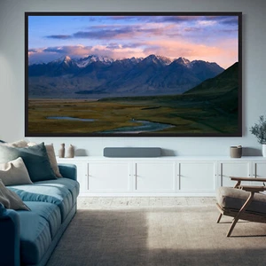 Proiettore Tela Elettrico Rotolo Schermo Proiettore 130" Proiettore NEW - Foto 1 di 17