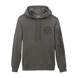 Wrangler Men's Logo Graphic Graphite Grey Pullover Hoodie 112365268 - Picture 1 of 12