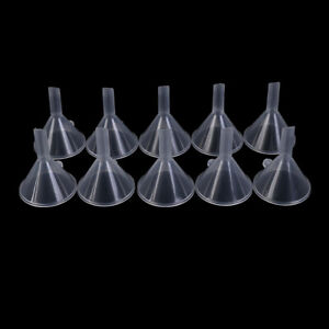 10Pcs transparent Mini Funnels Small Plastic Bottleneck Bottles Packing  SEJO