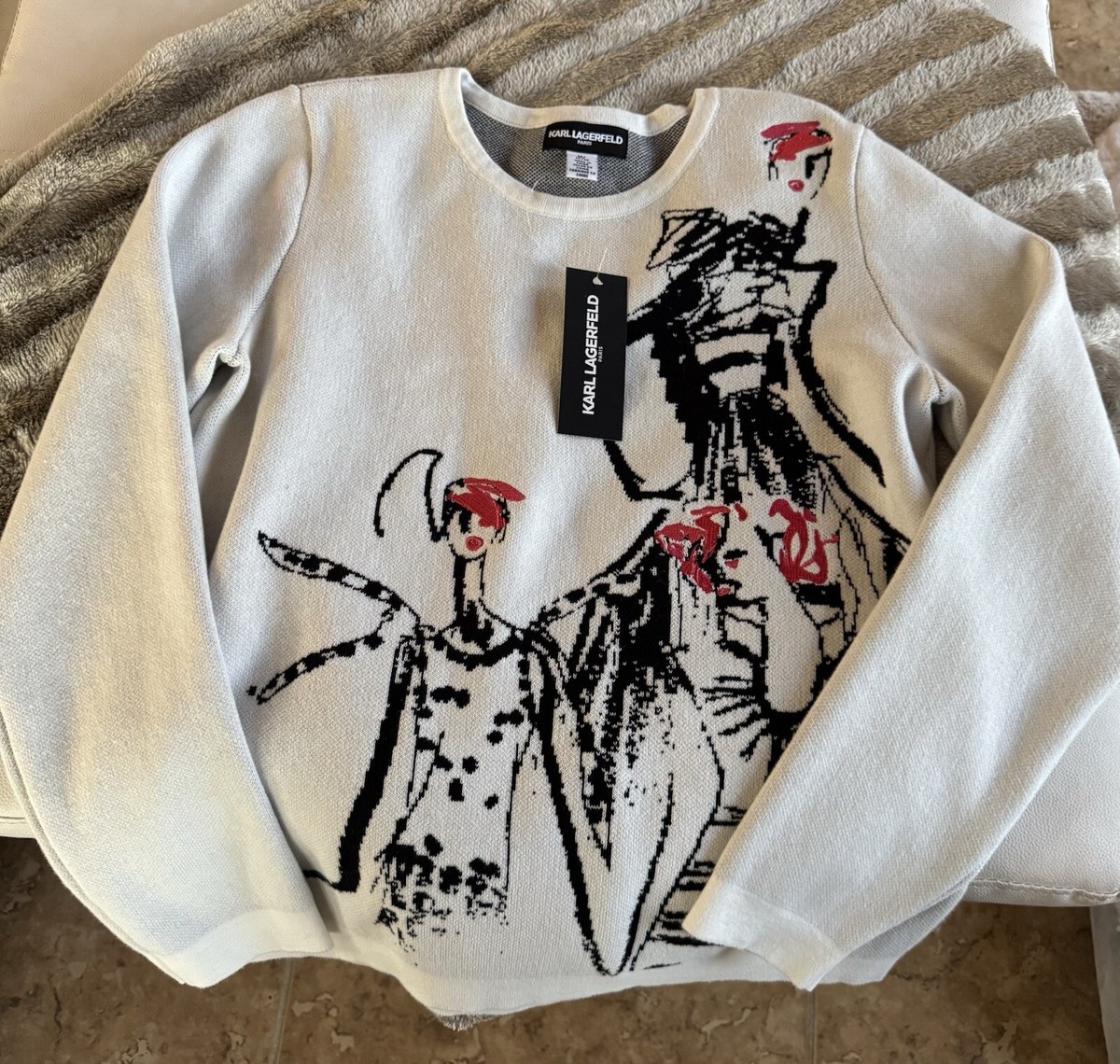 Camisas Camisa Karl Lagerfeld Paris Manga Al Codo Para Mujer Karl