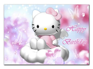 c042; Large Personalised Birthday card; Custom made for any name; Hello Kitty - Picture 1 of 2