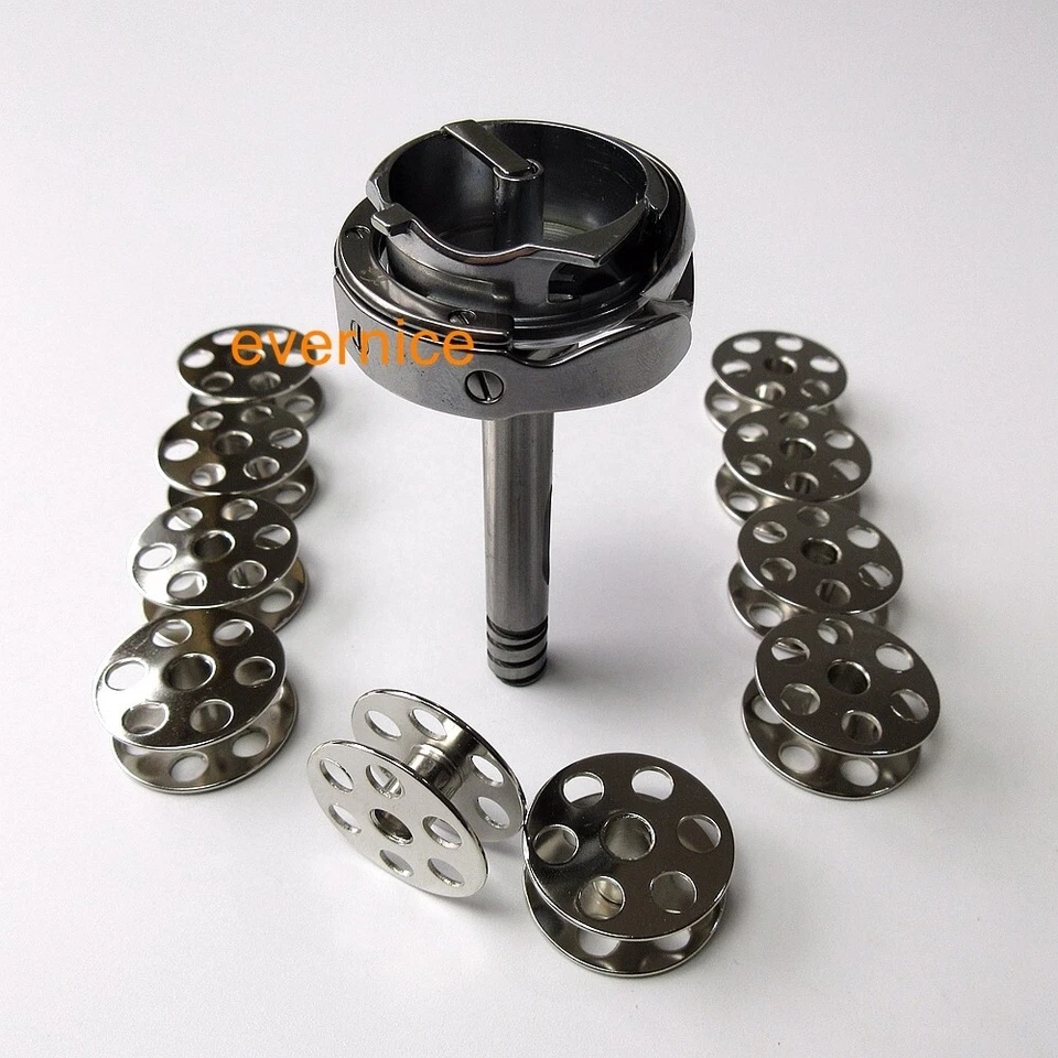 EVERNICE LARGE ROTARY HOOK+10 Bobbins for JUKI LU-563 1508 1510 1560 WALKING FOOT MACHINE