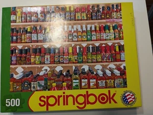 Springbok 500 pc Jigsaw Puzzle SPICY HOT! hot sauce Complete - Picture 1 of 3