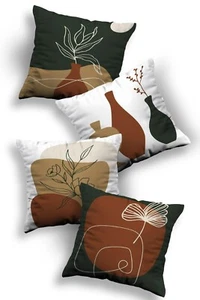 Kissenbezug 45x45 4er Set Premium Quality Raschelstoff Beidseitig Bedruckt OVP - Bild 1 von 6