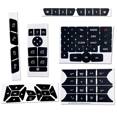 Button Repair Kit Window Switch Sticker For Mercedes Benz A B E350 ML350 2010-14 - Image 1 of 4