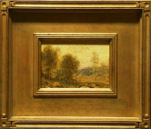 Oil Painting Landscape Western Vintage Antique Art Framed American MAX COLE 120 - Picture 1 of 2